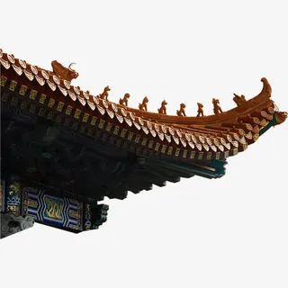 东方屋顶一角免抠