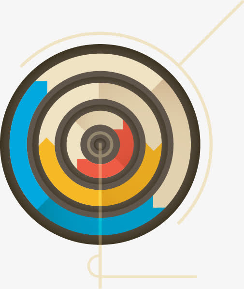 彩色箭头占比图免抠