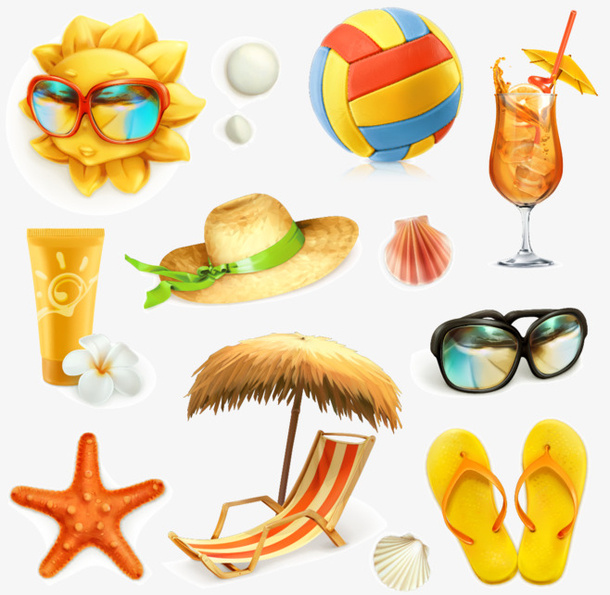 夏.日 夏天 元素 夏 立夏 暑天免抠