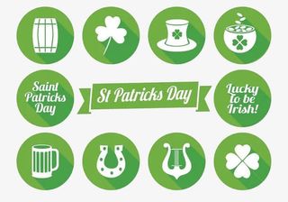 西方圣巴特里克节古琴酒桶免抠