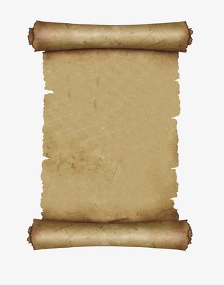 棕色复古牛皮纸牛皮书卷免抠