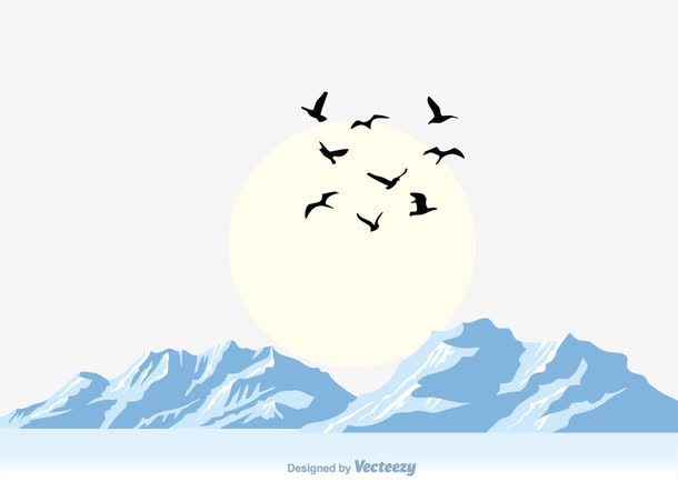 矢量雪海报免抠