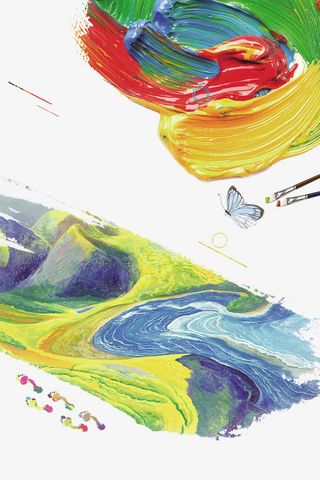 美术教育绘画少儿培训班海报免抠