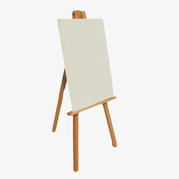 白色画纸油画架子免抠