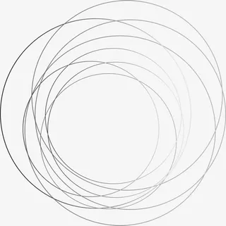 黑色渐变圆圈效果免抠