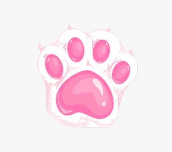 粉色可爱猫爪子免抠