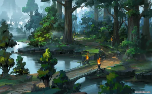 森林意境高清壁纸免抠