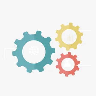 彩色齿轮设置免抠