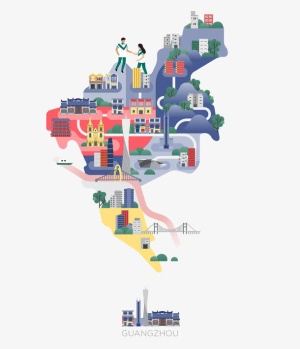 扁平城市世界旅游日素材免抠