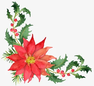 卡通手绘红色的花朵免抠