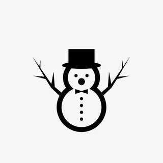 冬日可爱雪人 icon免抠