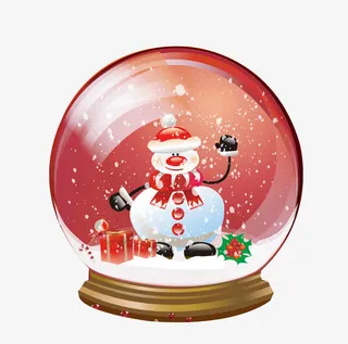 红色水晶球免抠