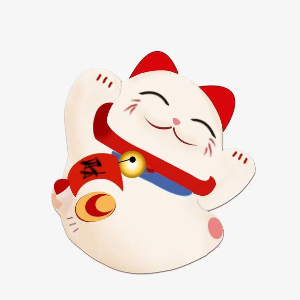 PNG招财小猫咪免抠