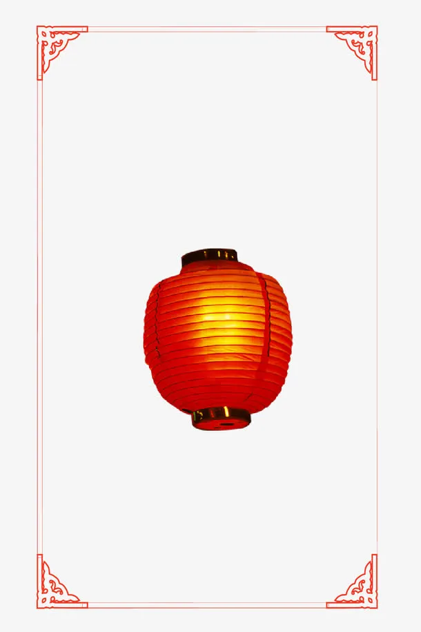 灯笼喜庆年货边框矢量素材免抠