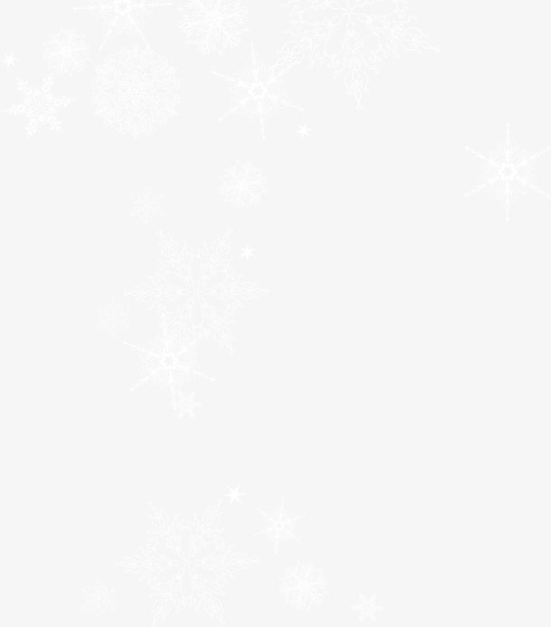 白色漂浮雪花免抠