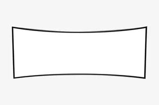 白色曲面电视免抠