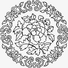 中国风花纹底纹矢量素材免抠