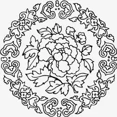 中国风花纹底纹矢量素材免抠