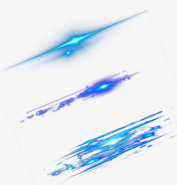 炫酷蓝色星光免抠