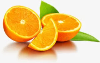 黄色橙子水果剖面免抠