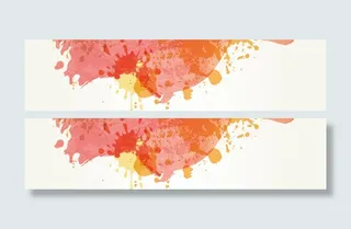 彩色墨迹banner背景