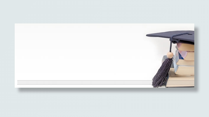 教育书籍博士帽背景banner