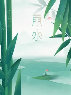 雨水节气手绘植物装饰元素图免抠 雨水节气手绘植物装饰元素图免抠