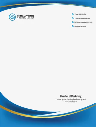 商务蓝色边框免抠