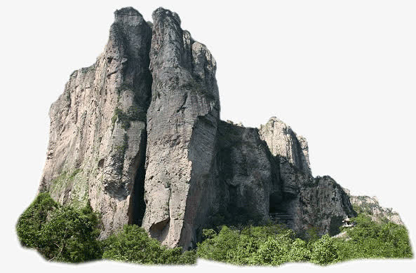 天空高山绿树高清免抠