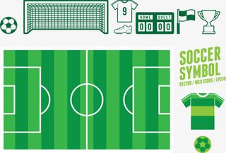 卡通足球场免抠