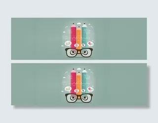 书本教育卡通背景banner