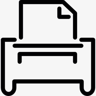 打印机和折叠的纸图标免抠