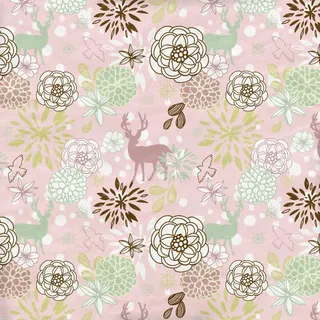 圣诞节花纹背景免抠