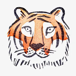 水墨老虎头免抠