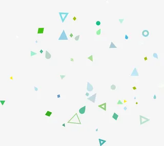 几何图形漂浮免抠