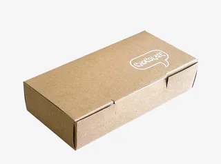 带图案牛皮纸盒子免抠