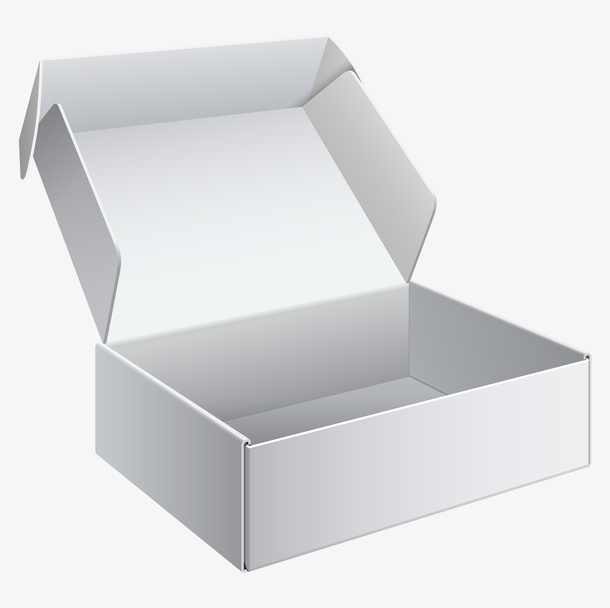 手绘卡通白色礼盒包装盒效果免抠