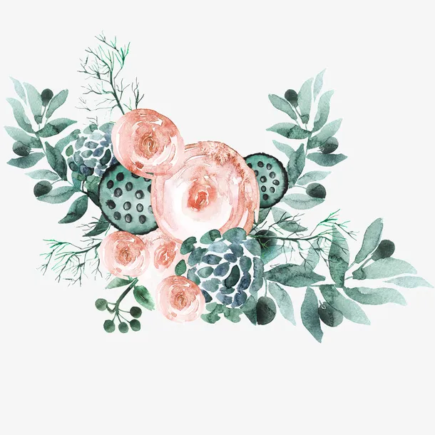水彩植物免抠
