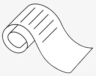 手绘的卷子免抠