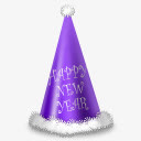 生日帽紫色生日帽装饰免抠