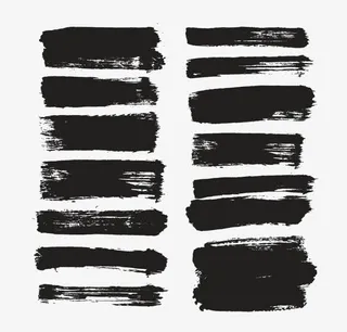 矢量墨迹边框免抠