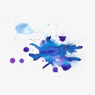 深蓝色水墨渐变渲染免抠