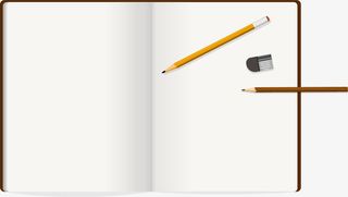 开学季棕色打开的书本免抠