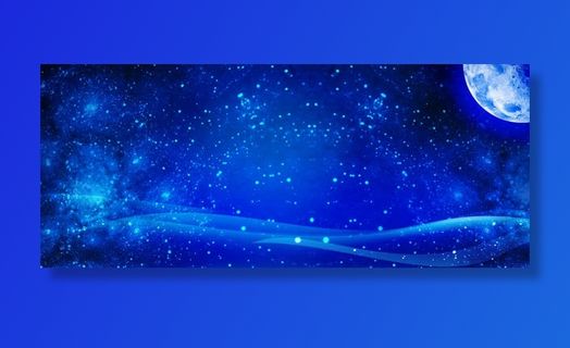 晚会主题蓝色梦幻背景banner免抠