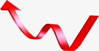 红色箭头地产财富图片免抠