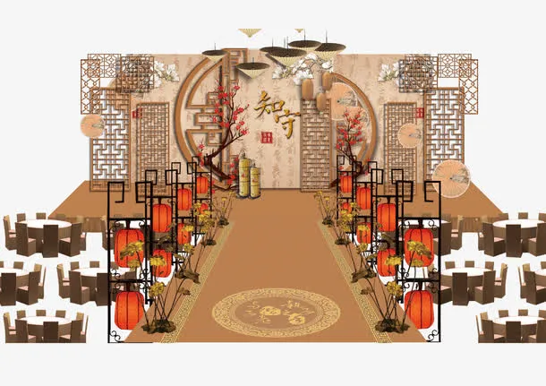 精致优雅风婚礼场景免抠