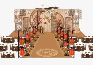 精致优雅风婚礼场景免抠