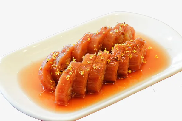 中式菜品糯米藕片免抠