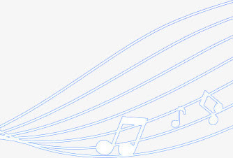 卡通春天漂浮音符设计免抠