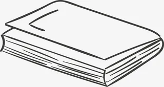 书本手绘图免抠